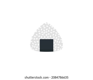 Rice Ball vector isolated icon. Rice Ball emoji illustration. Onigiri vector isolated emoticon