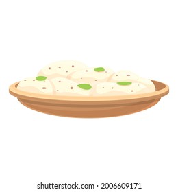 Rice balls icon cartoon vector. Glutinos chinese. Rice balls food