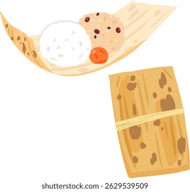 Rice balls wrapped in bamboo bark