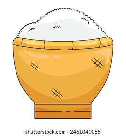 Rice Basket Vector Art, Icon and Graphic Design