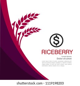 Rice berry vector illustration