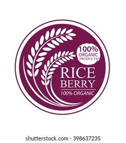Rice berry. Vector illustration.