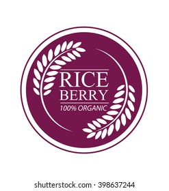 Rice berry. Vector illustration.