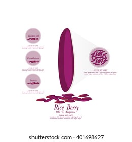 Rice berry Vector illustration.