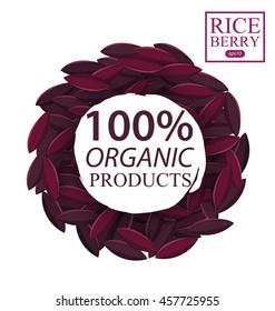 Rice berry. Vector illustration.