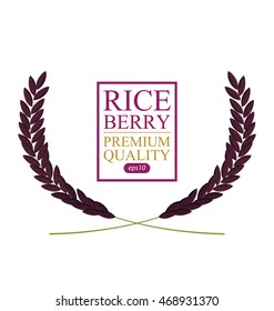 Rice berry. Vector illustration.