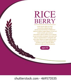 Rice berry. Vector illustration.