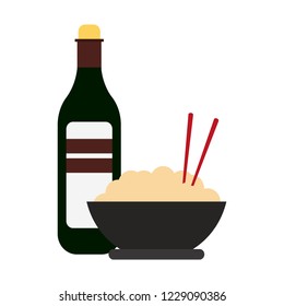Rice bowl and drink bottle