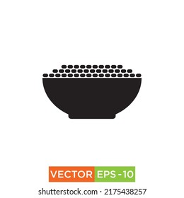 Rice bowl Icon design for web use