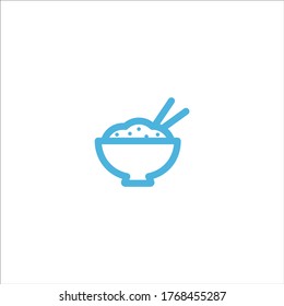 rice bowl icon flat vector logo design trendy illustration signage symbol graphic simple