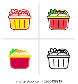 Rice Bowl icon. Graphic element illustration with different style on white background.
