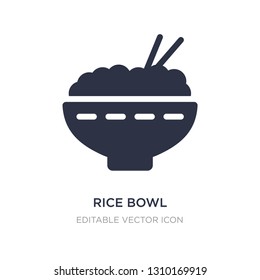 rice bowl icon on white background. Simple element illustration from Food concept. rice bowl icon symbol design.