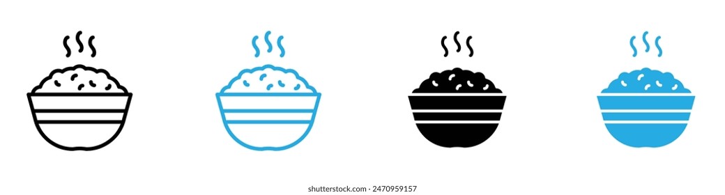 Rice Bowl Icon Representing Staple Food and Culinary Traditions