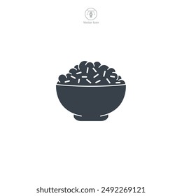 Rice Bowl icon theme symbol vector illustration isolated on white background