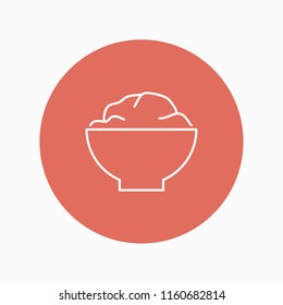 rice bowl icon vector