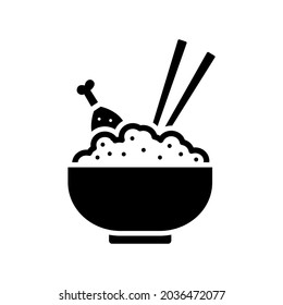 rice bowl icon vector design template