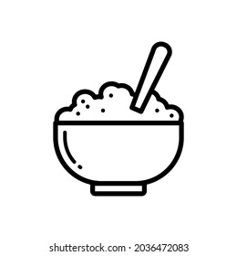 rice bowl icon vector design template