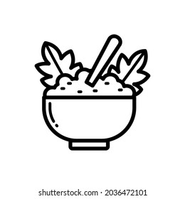 rice bowl icon vector design template