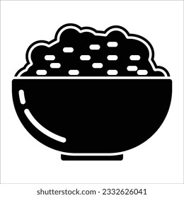 rice bowl icon vector design template