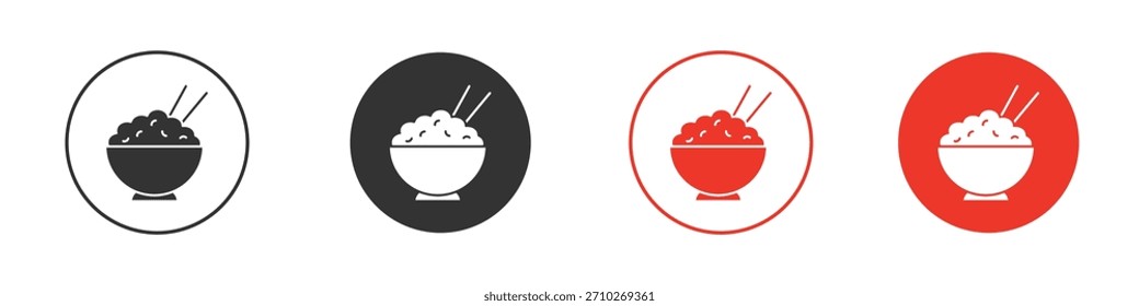Ícone de tigela de arroz. web vetor design