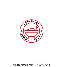 Rice Bowl Logo Design for Fresh Meal Industry Healthy Food Modern Graphic Icon Template