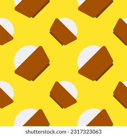rice bowl seamless pattern. asian food vector illustration