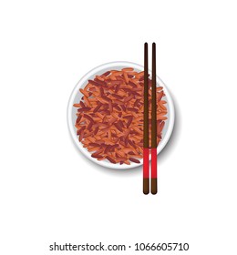 Rice bowl vector illustration