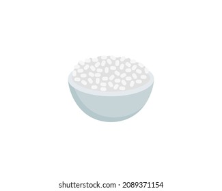 Rice bowl vector isolated icon. Emoji illustration. Rice bowl vector emoticon