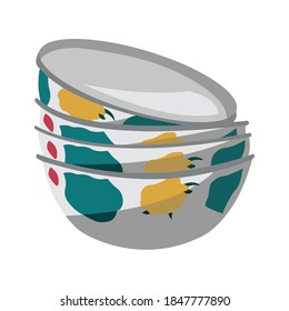 rice bowl vector property object illustration 2d HD