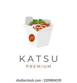 Rice Box Katsu Vector Illustration Logo Stock Vector (Royalty Free ...