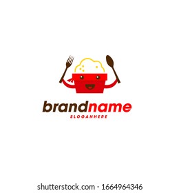 rice box logo.modern design.vector ilusstration