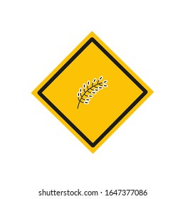 rice branch vector icon on white background