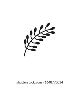 rice branch vector icon on white background