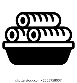 Rice Cake Chinese New Year icon Illustration