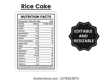 rice cake nutrition facts,nutritional value of a rice cake,rice cake nutrition info,rice cake nutrition information