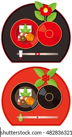 Rice cake soup. Japan's New Year.