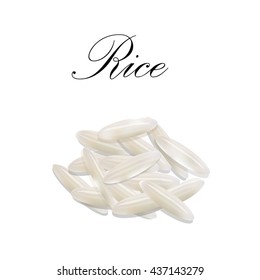 Rice cereal. Vector illustration rice