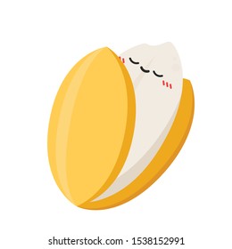 Rice character design. rice vector on white background. rice seed.