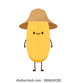 Reisfigur-Design. Reisvektor auf weißem Hintergrund. Reissaatgut.
