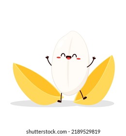 Rice character design. rice vector on white background. Paddy vector.