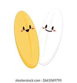 Rice character design. rice vector on white background. Paddy vector.