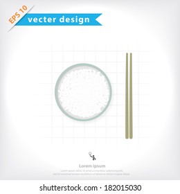Rice with chopsticks