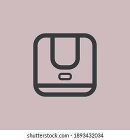 rice cooker design icon, minimalistic symbol
