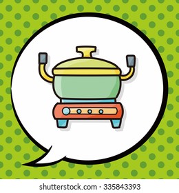 rice cooker doodle, speech bubble
