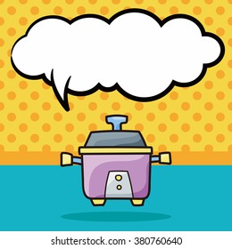 rice cooker doodle, speech bubble