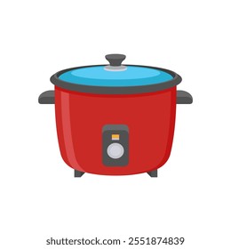 Rice Cooker Flat Icon, Vector illustration