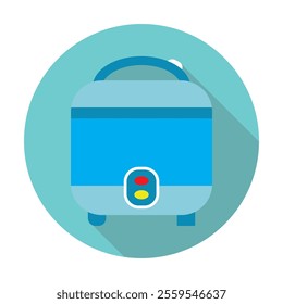 rice cooker. flat vector related icon with long shadow for web and mobile applications