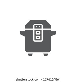 Rice cooker flat vector style icon. Cooking and kitchen icon  for websites, web design, mobile app.