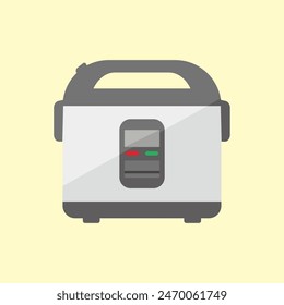 Rice cooker front view vector image cartoon