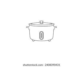 Rice cooker icon Design Vector. Rice cooker Outline Vector Design and Illustration